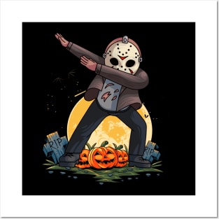 Dabbing Serial Killer Mask Halloween Posters and Art